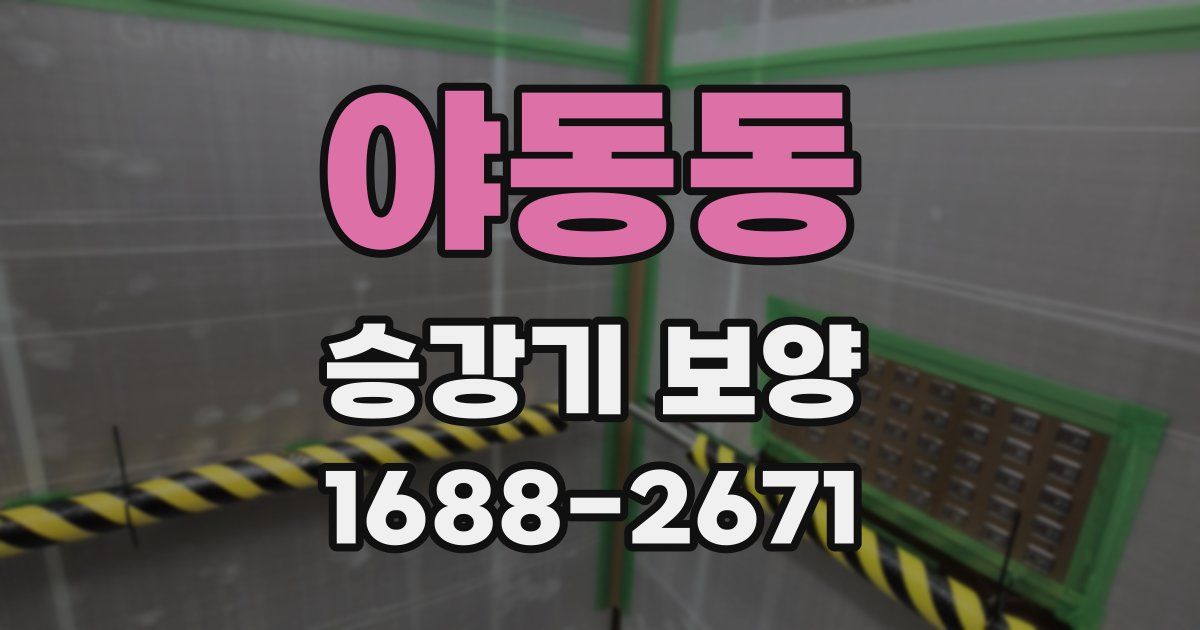 야동동 승강기 보양