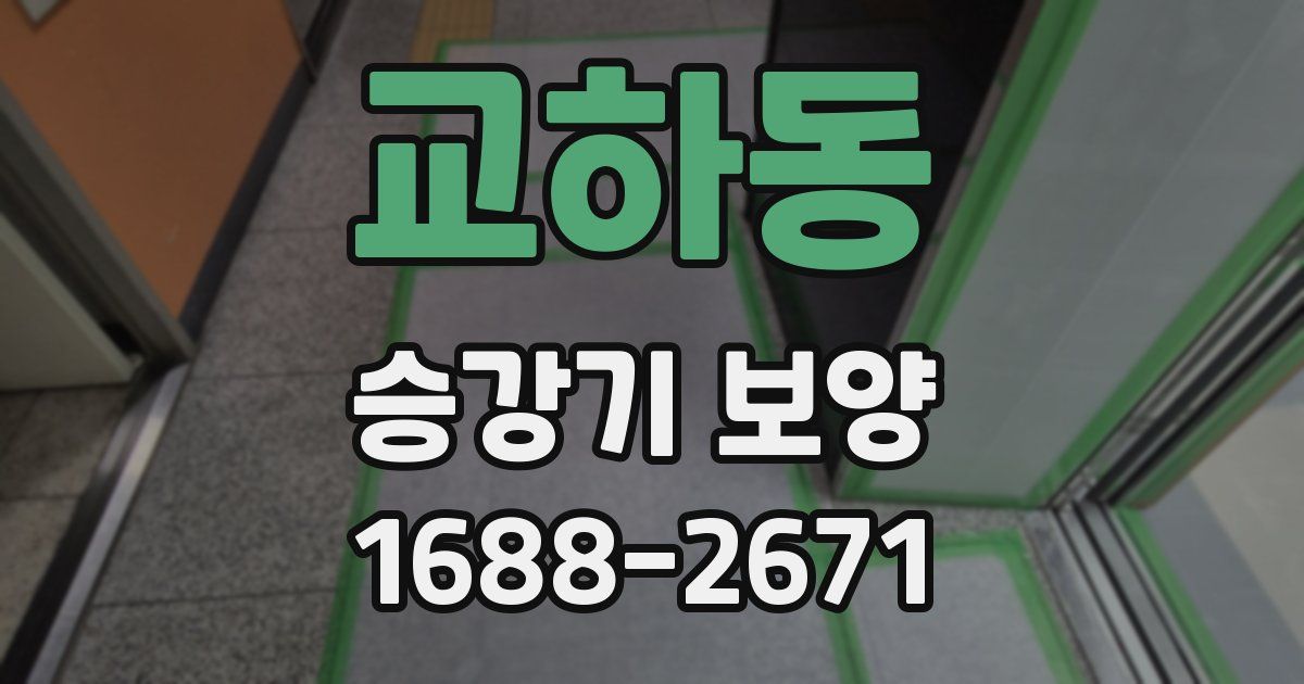 교하동 승강기 보양