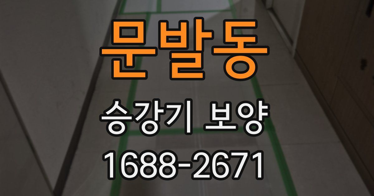 문발동 승강기 보양