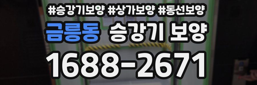 금릉동 승강기 보양