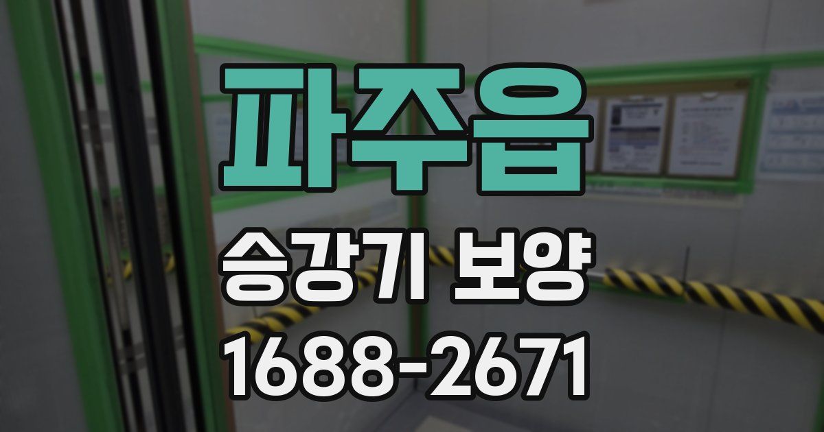 파주읍 승강기 보양