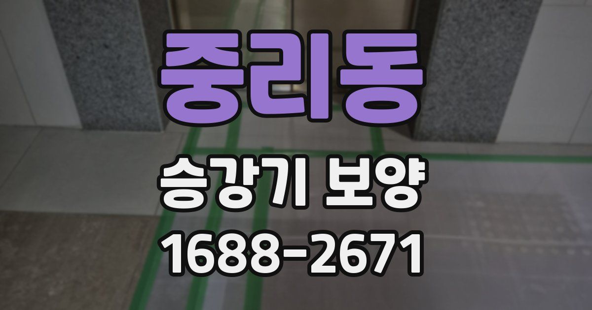 중리동 승강기 보양