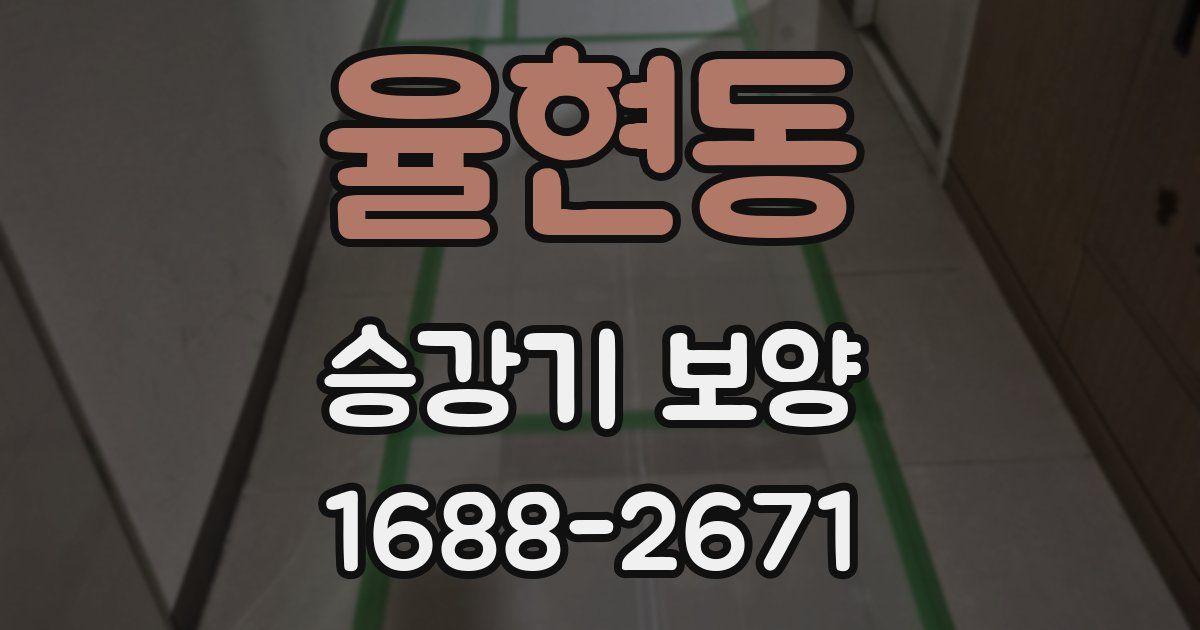 율현동 승강기 보양
