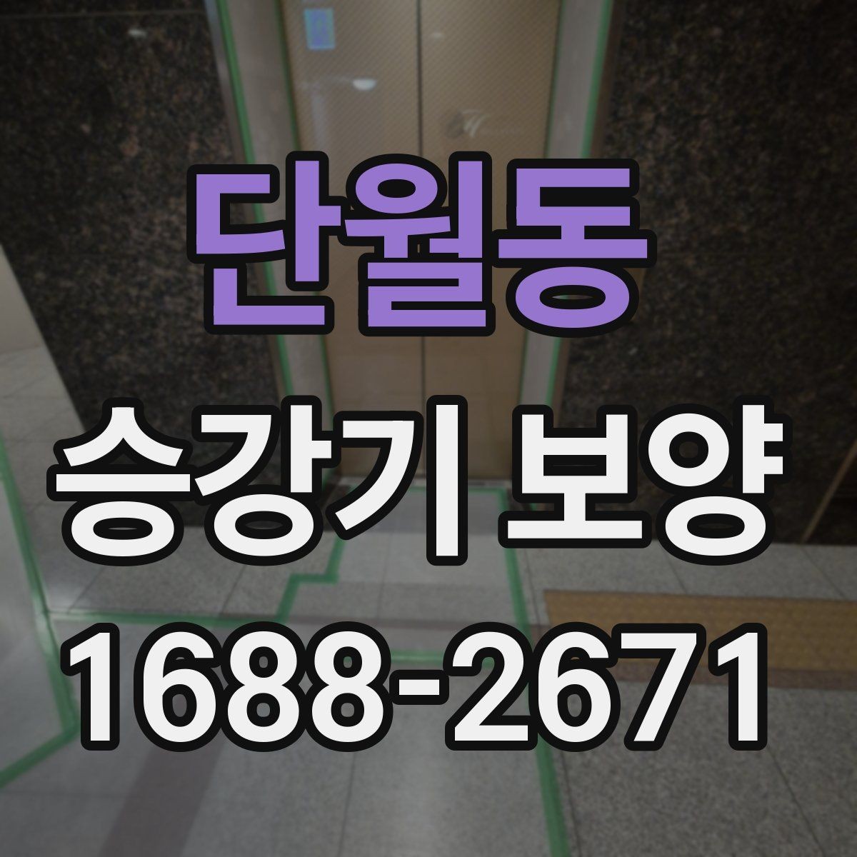단월동 승강기 보양 전후 확인해야 할 마감 상태