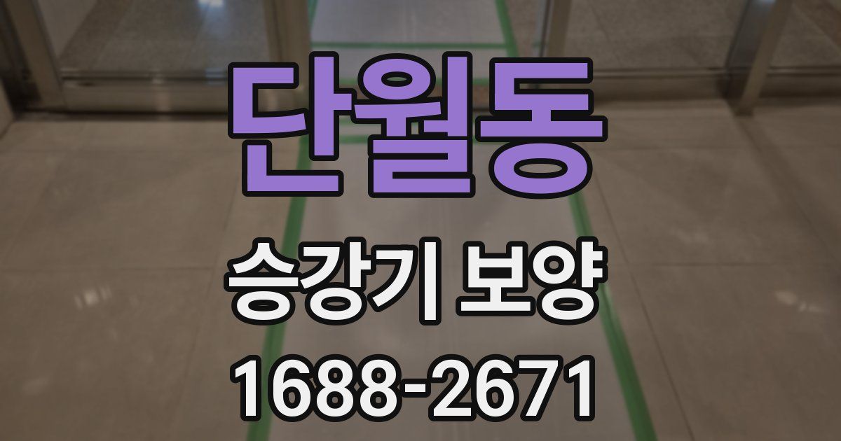 단월동 승강기 보양