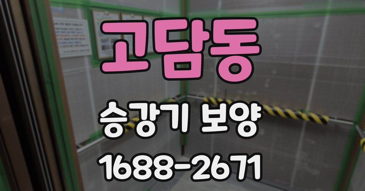 고담동 승강기 보양
