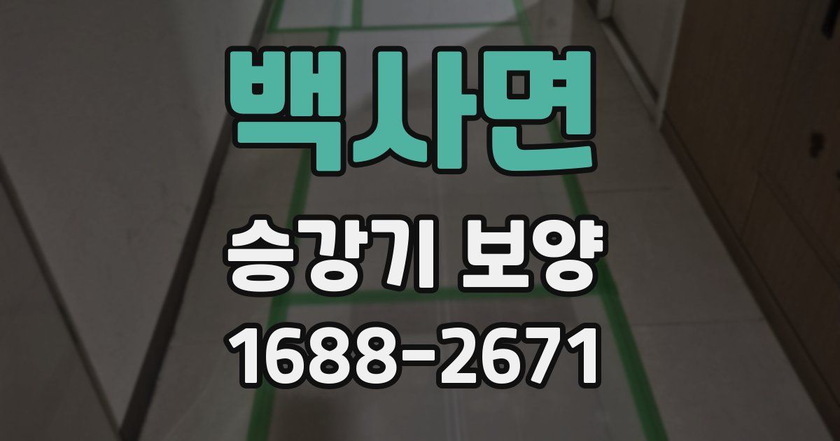 백사면 승강기 보양