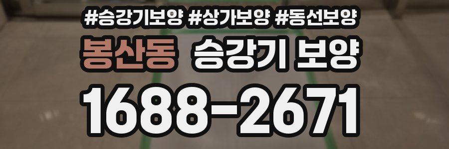 봉산동 승강기 보양