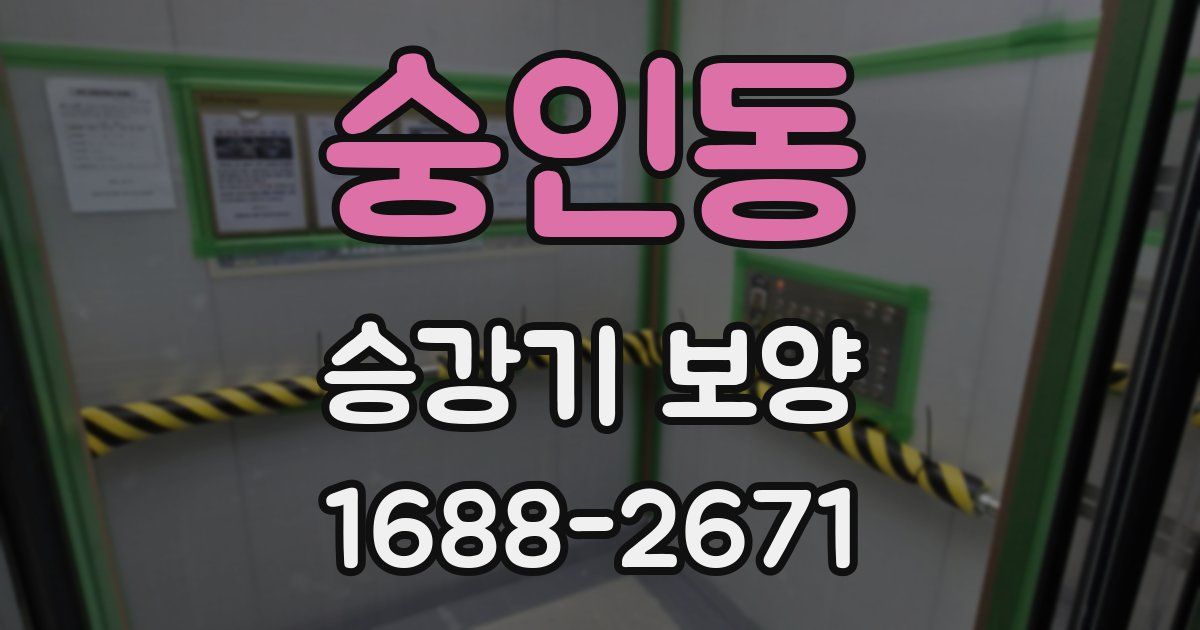 숭인동 승강기 보양