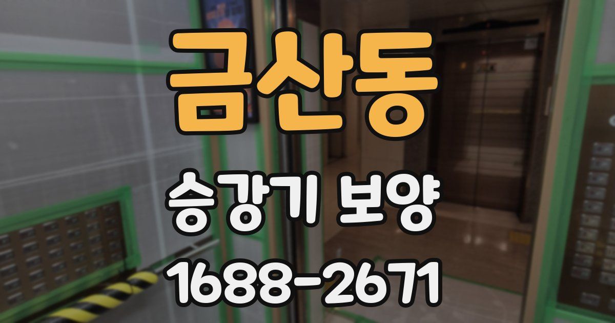 금산동 승강기 보양