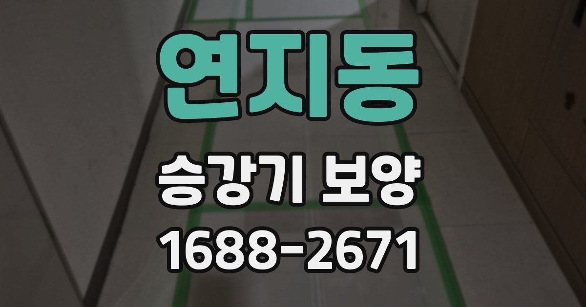 연지동 승강기 보양
