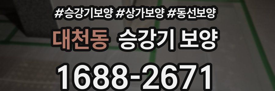 대천동 승강기 보양