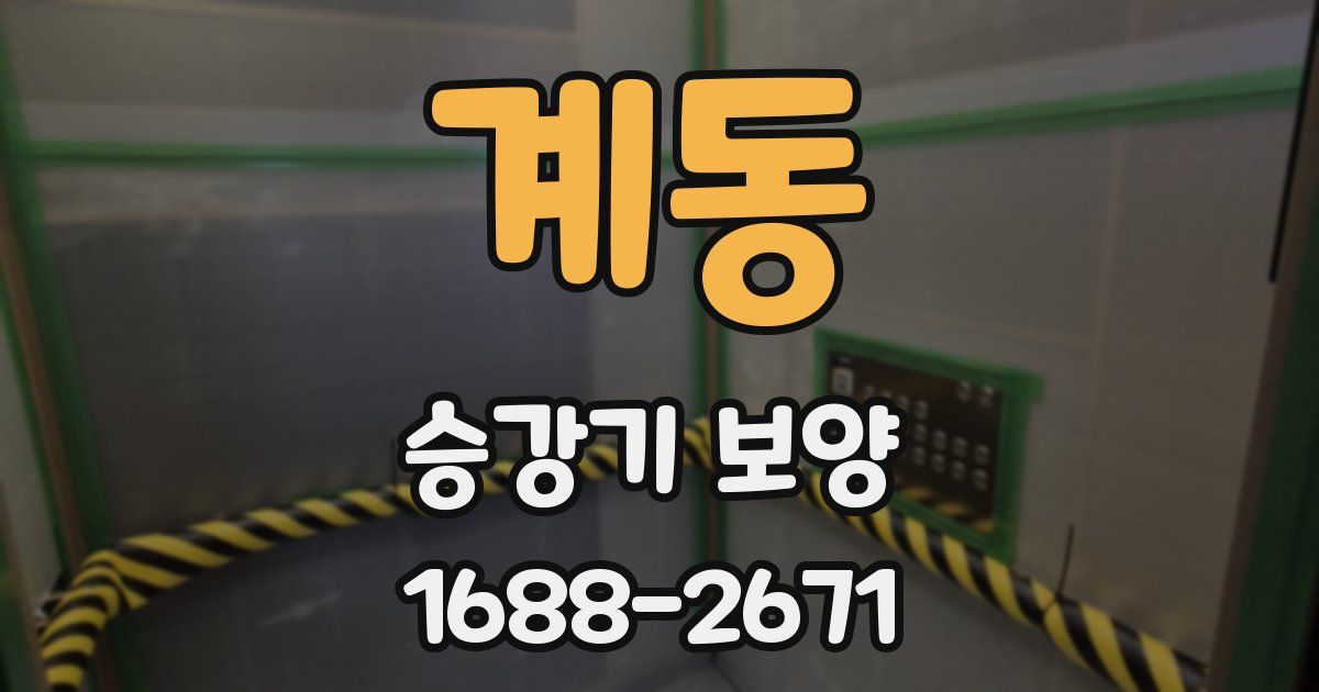 계동 승강기 보양