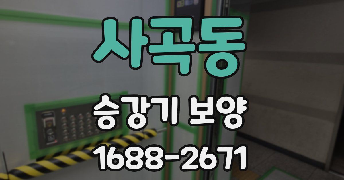 사곡동 승강기 보양