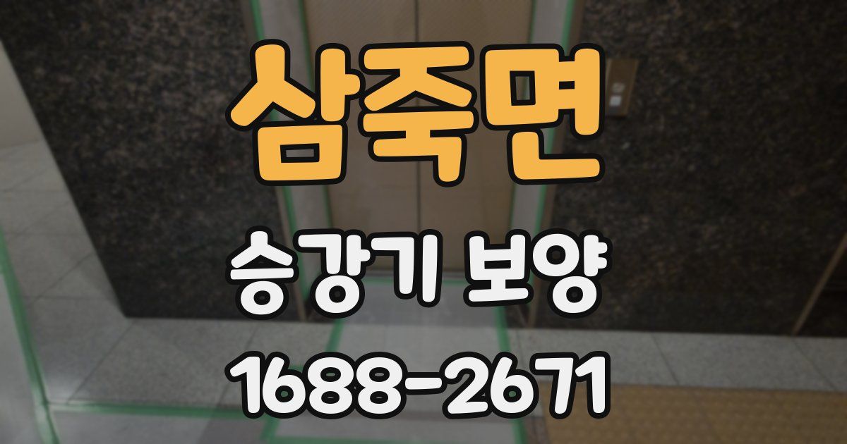 삼죽면 승강기 보양