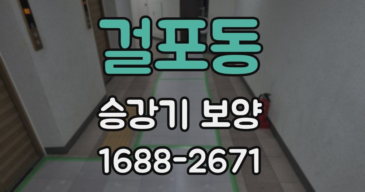 걸포동 승강기 보양