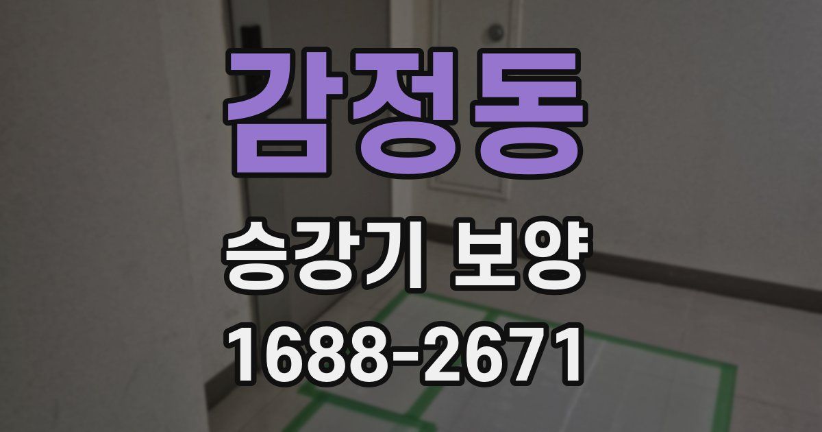 감정동 승강기 보양