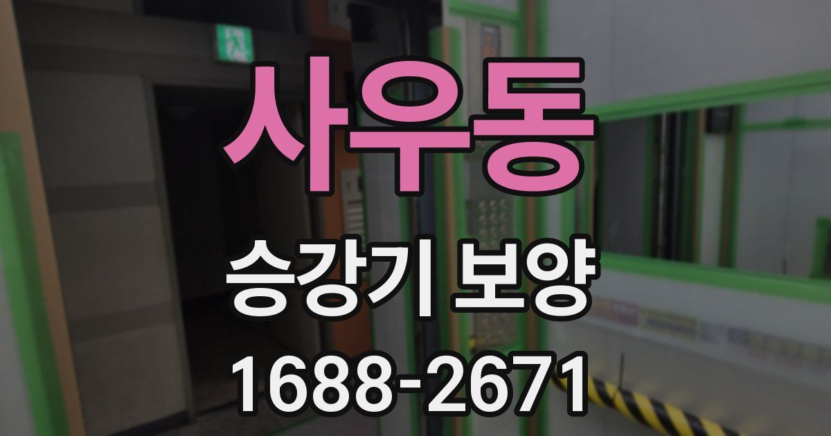 사우동 승강기 보양