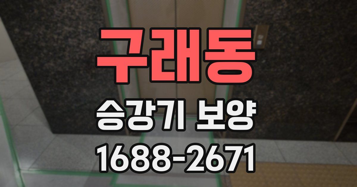 구래동 승강기 보양