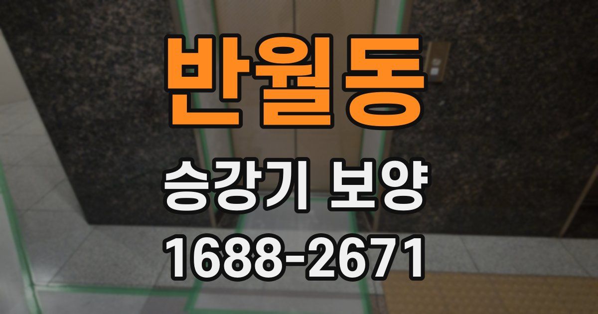 반월동 승강기 보양