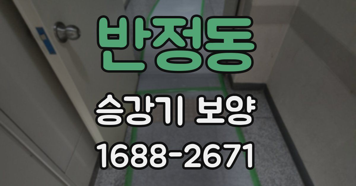 반정동 승강기 보양