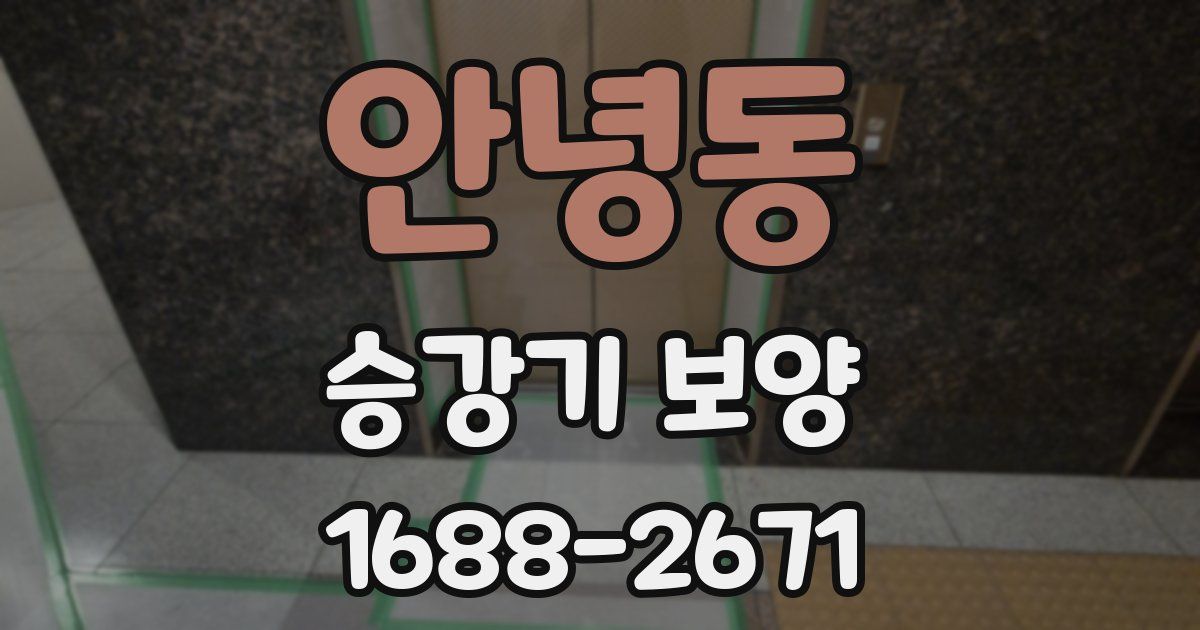 안녕동 승강기 보양