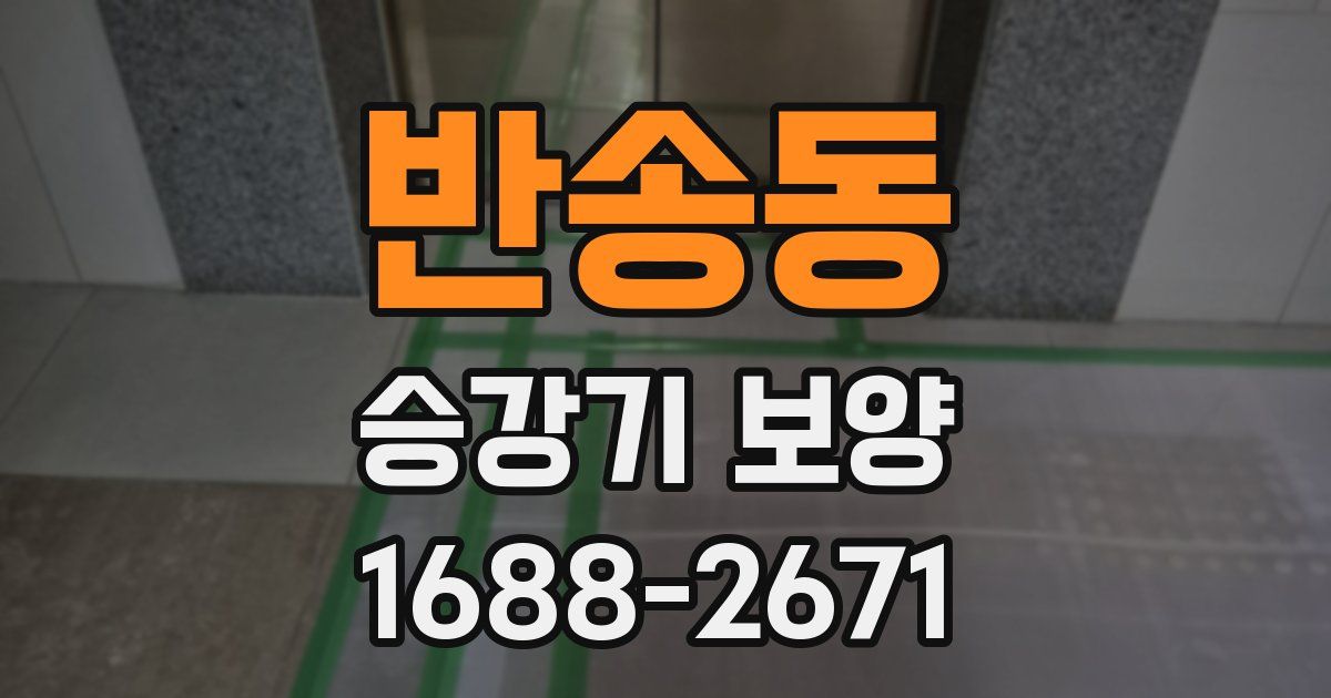 반송동 승강기 보양