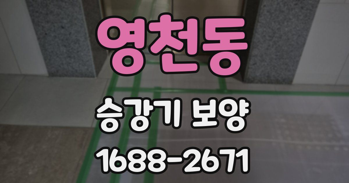 영천동 승강기 보양