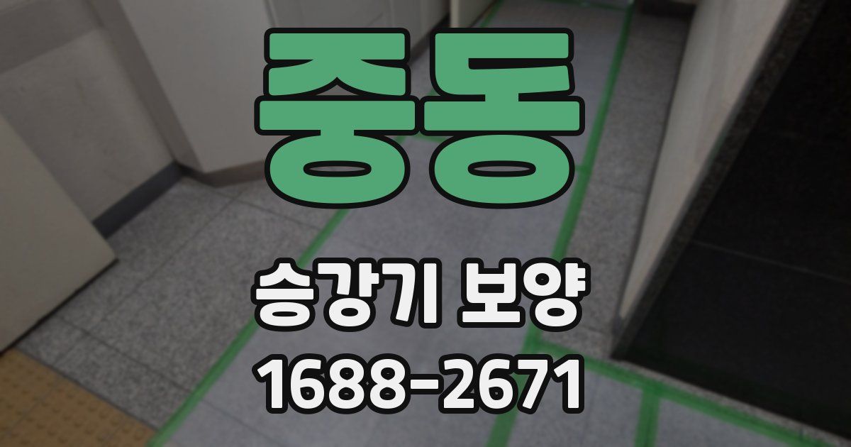 중동 승강기 보양