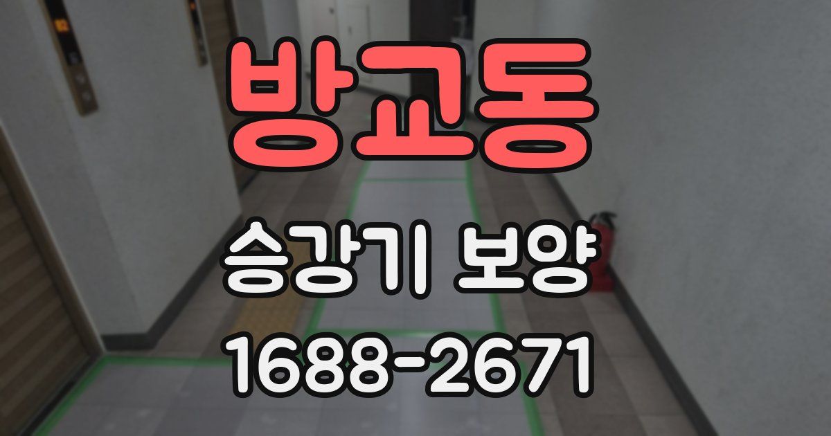 방교동 승강기 보양