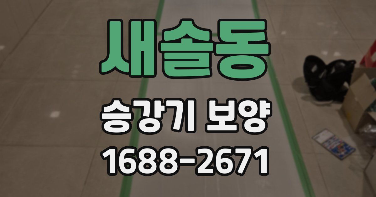 새솔동 승강기 보양