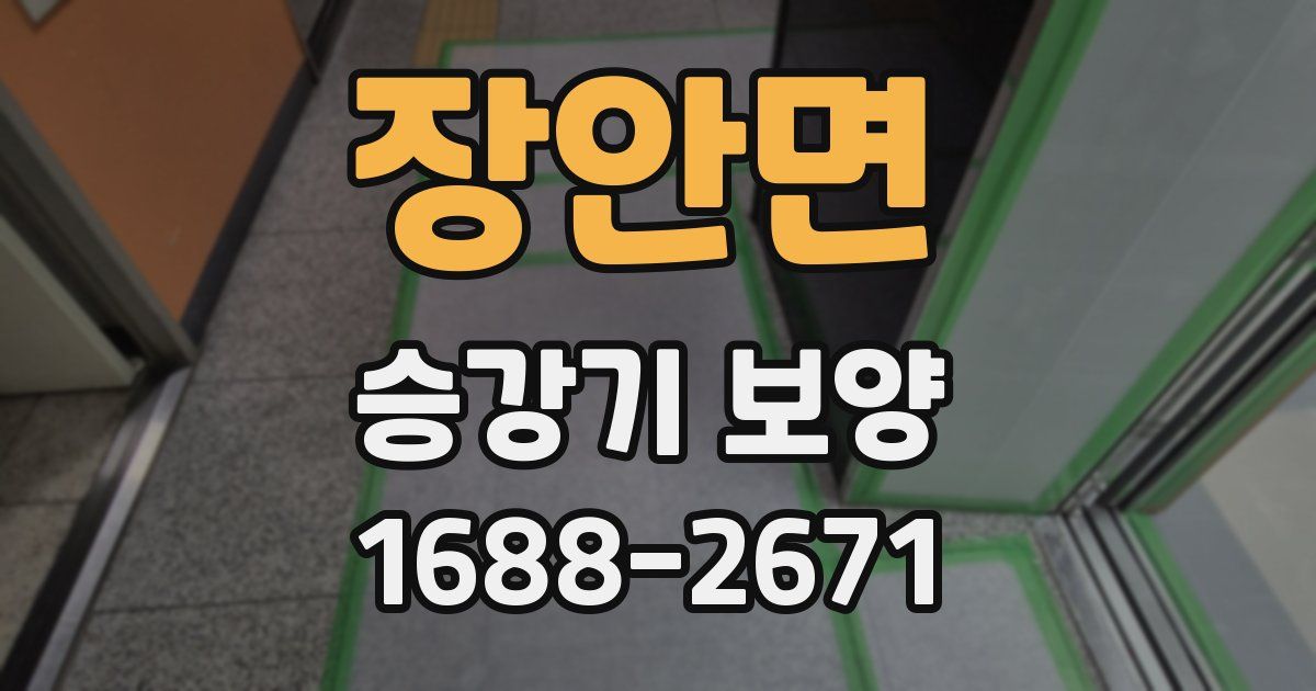 장안면 승강기 보양