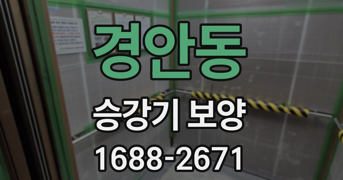 경안동 승강기 보양