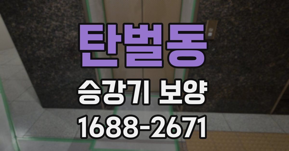 탄벌동 승강기 보양
