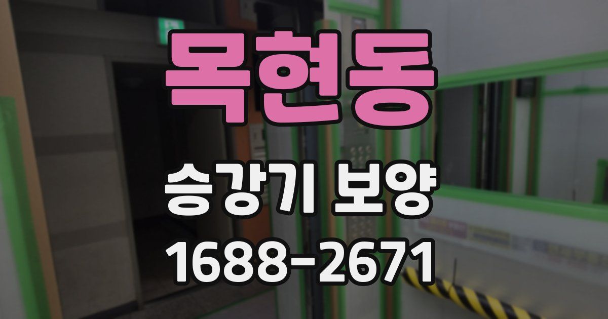 목현동 승강기 보양