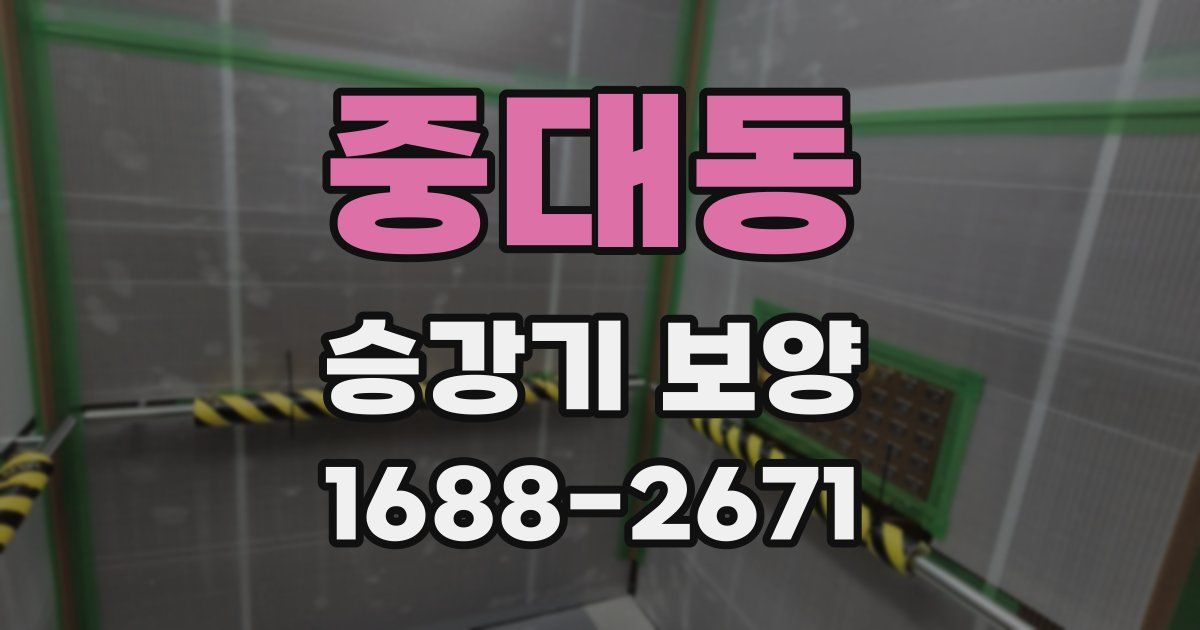 중대동 승강기 보양
