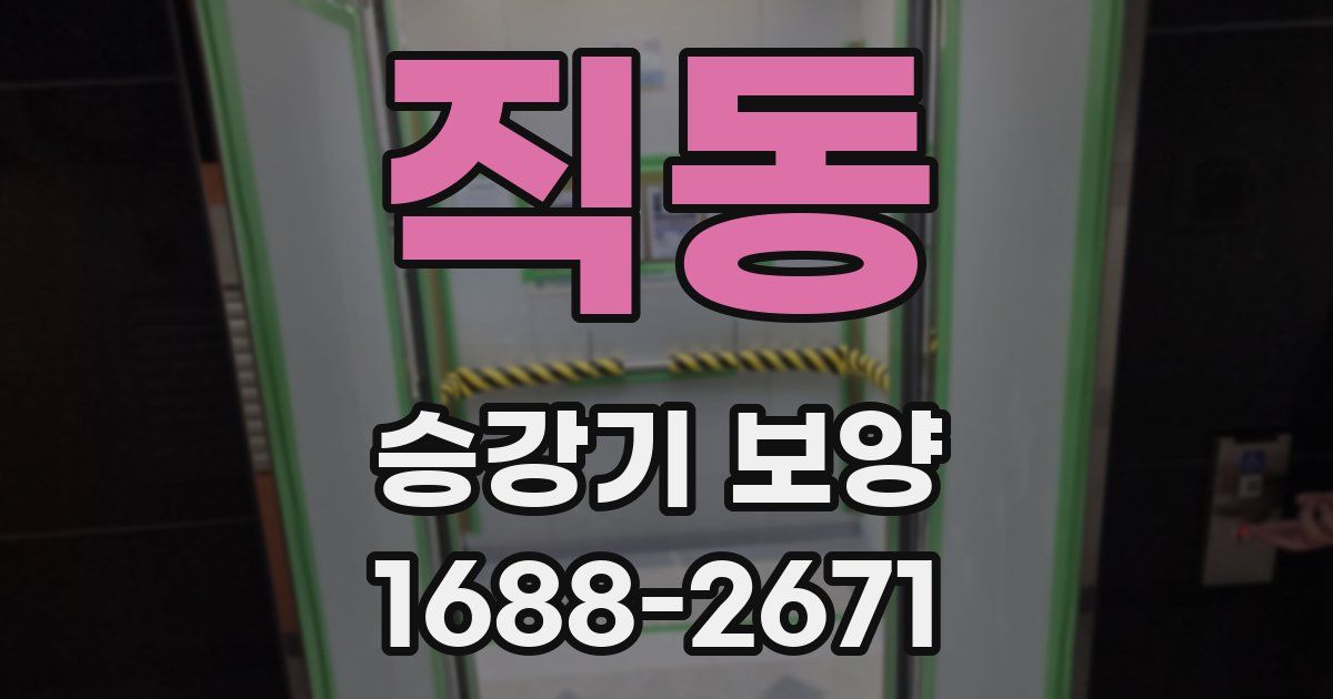 직동 승강기 보양