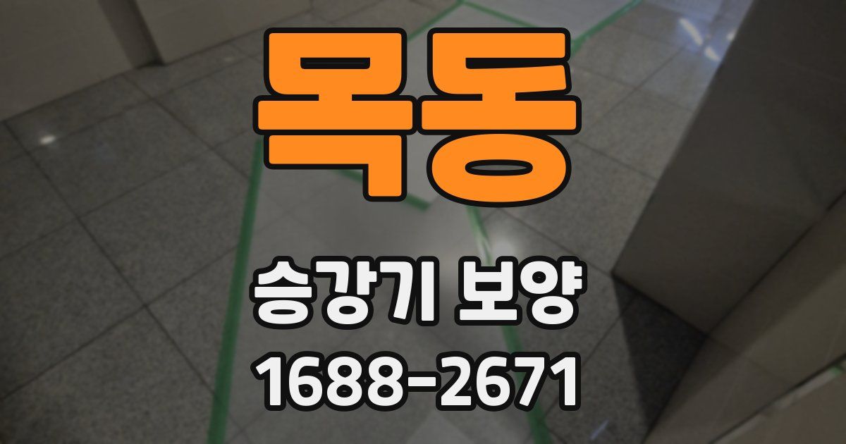 목동 승강기 보양