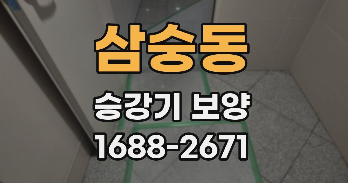 삼숭동 승강기 보양
