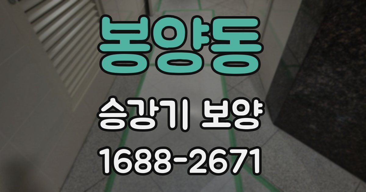 봉양동 승강기 보양