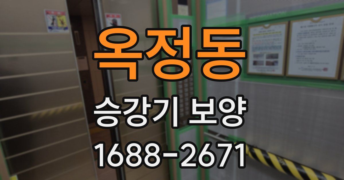 옥정동 승강기 보양