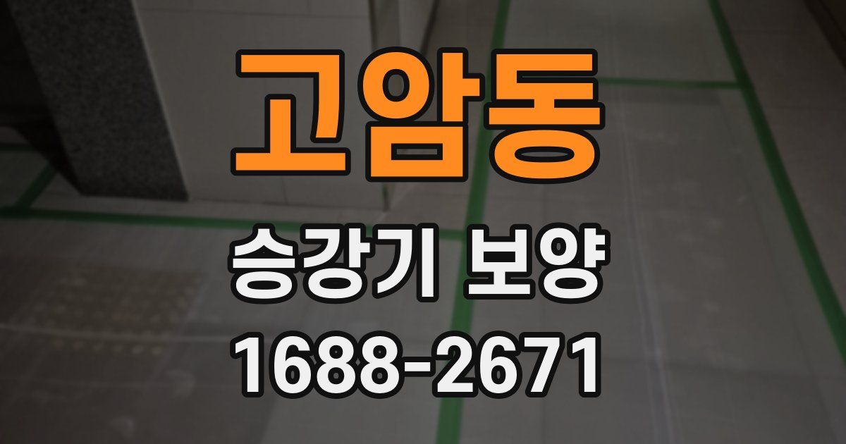 고암동 승강기 보양