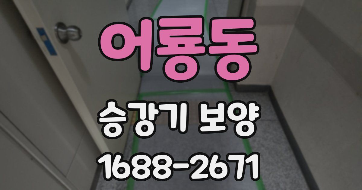 어룡동 승강기 보양