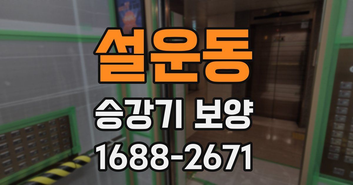 설운동 승강기 보양