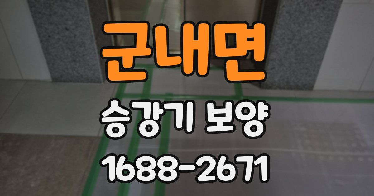 군내면 승강기 보양