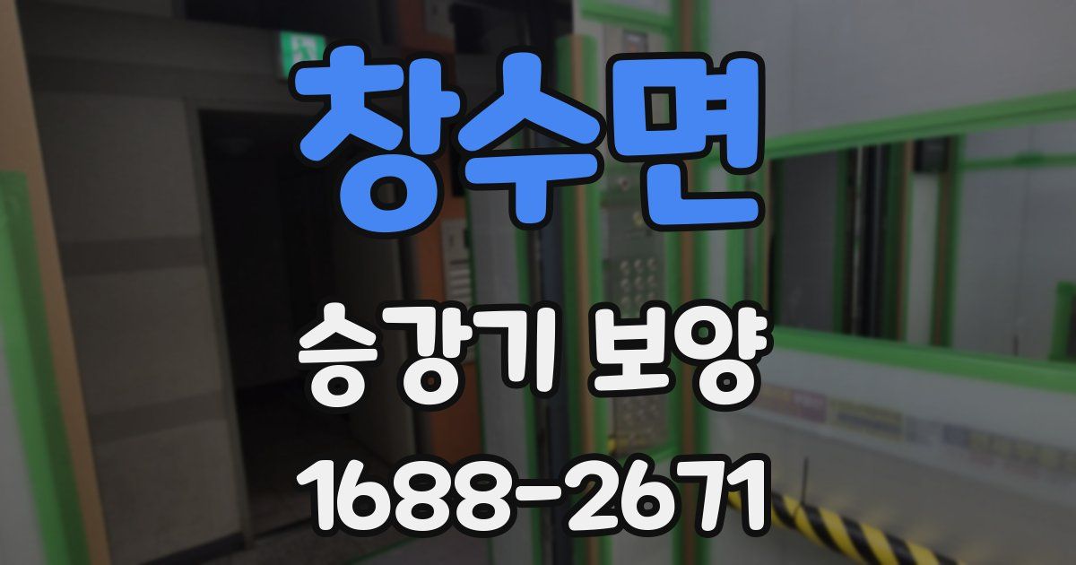창수면 승강기 보양