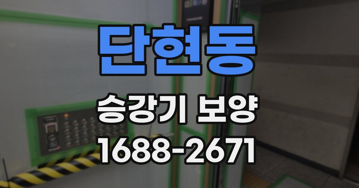 단현동 승강기 보양