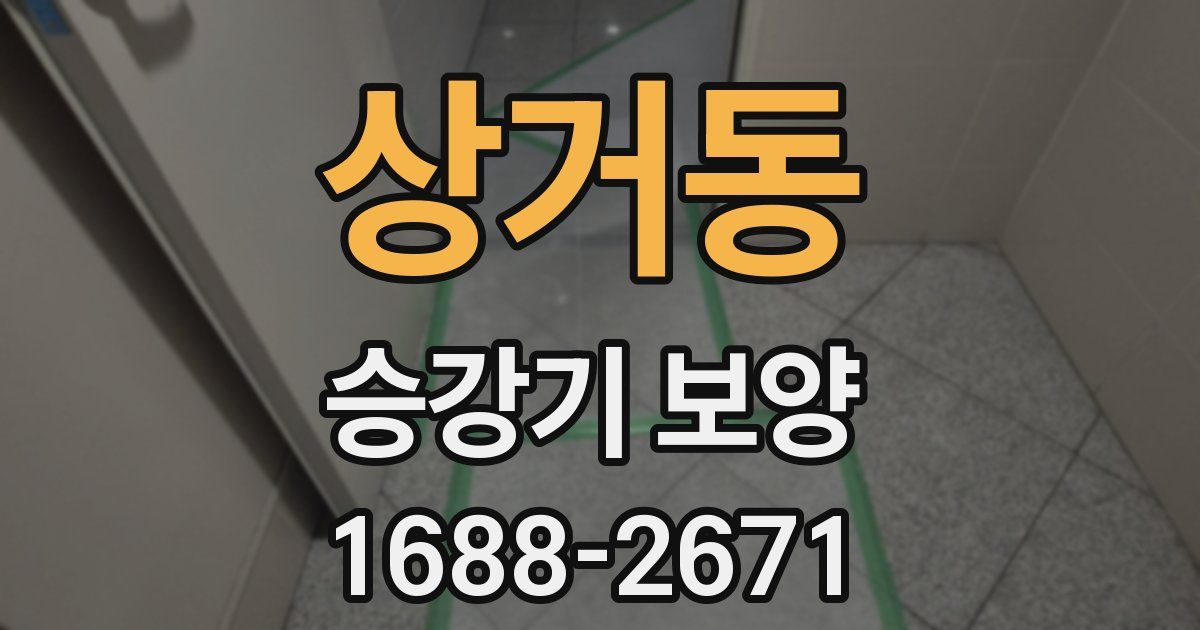 상거동 승강기 보양