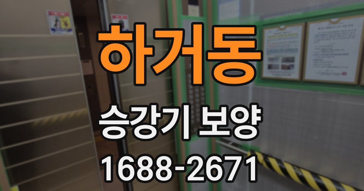 하거동 승강기 보양