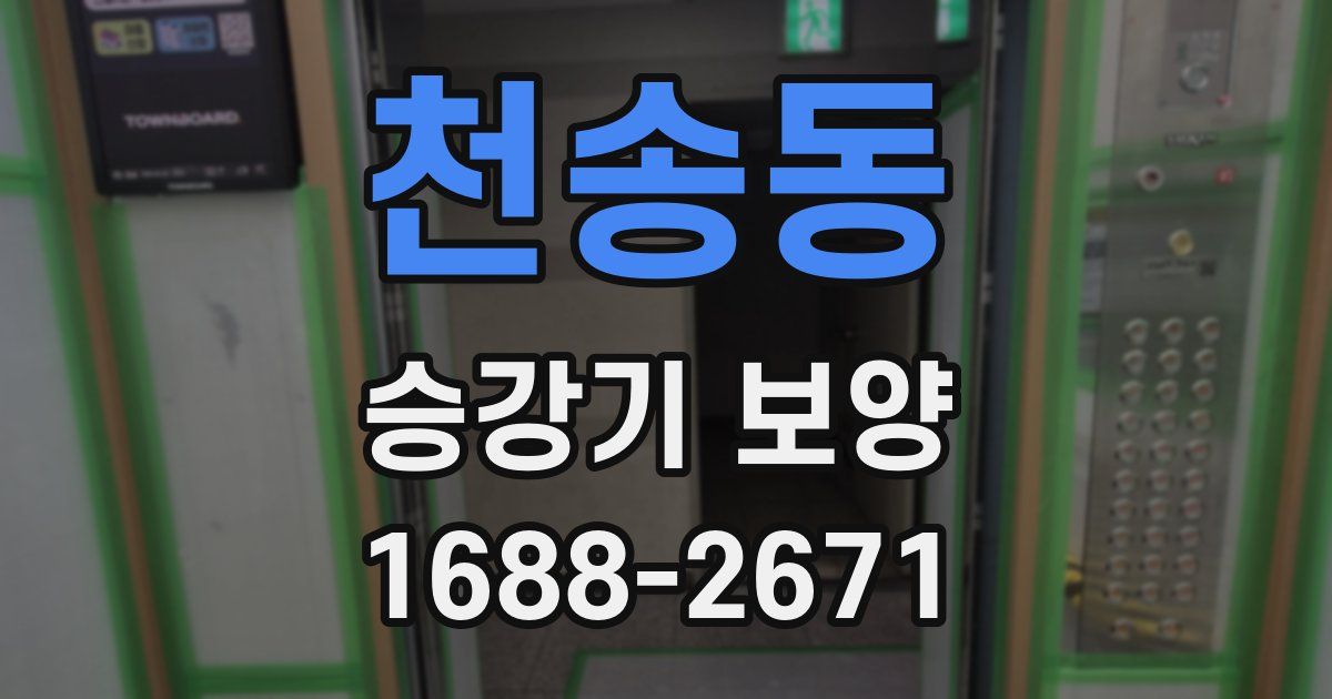 천송동 승강기 보양